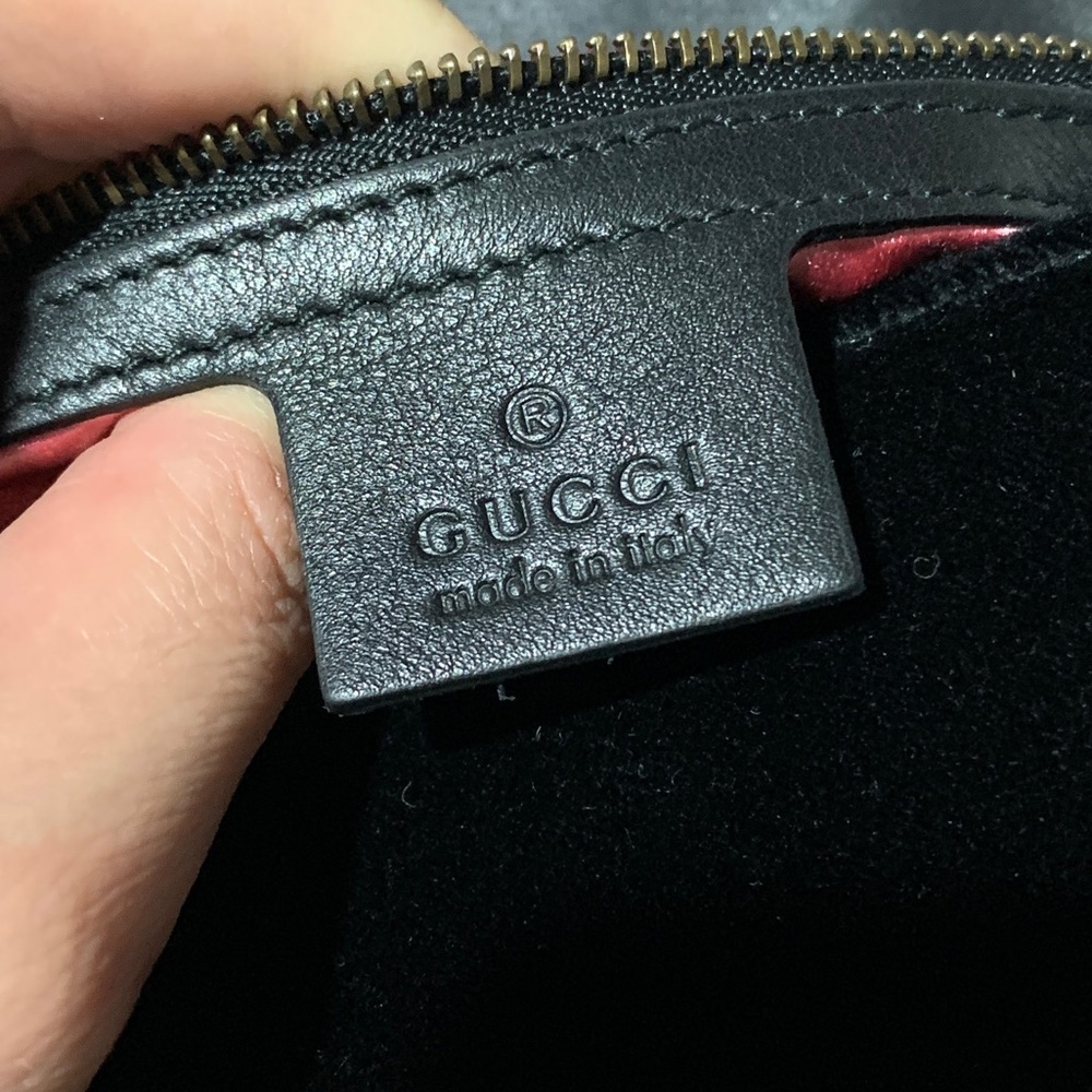 Sold Gucci Marmont Med “Loved” Black  Velvet - Picture 13 of 16
